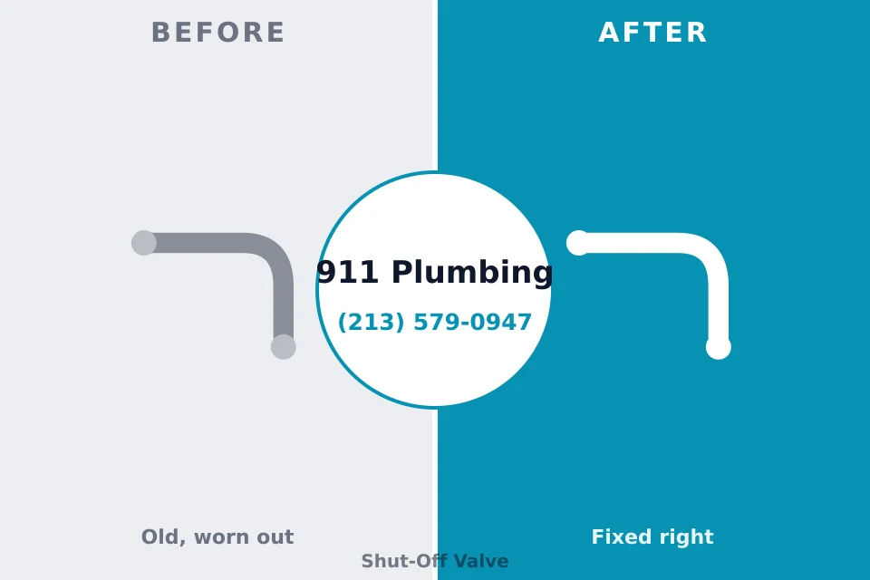Before and after: plumbing repair Tyler Run, PA